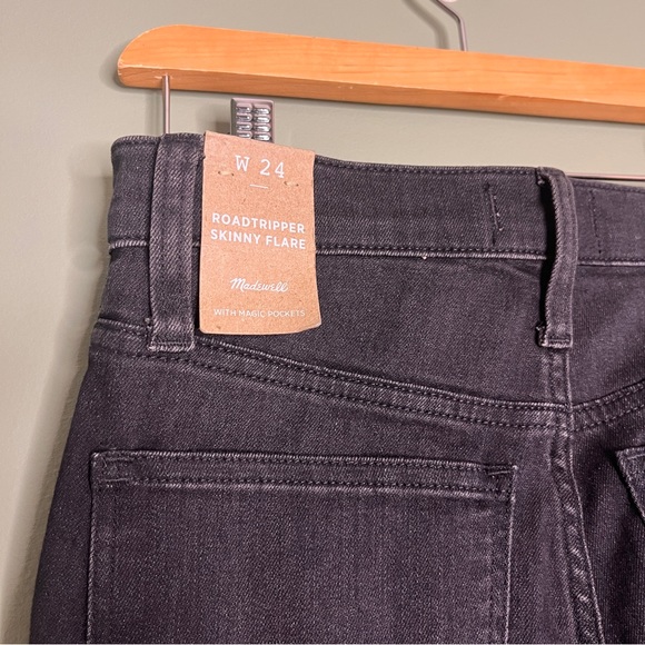 Madewell Black Roadtripper High Rise Jeans Size 24 Stretch Denim NWT - Picture 9 of 10